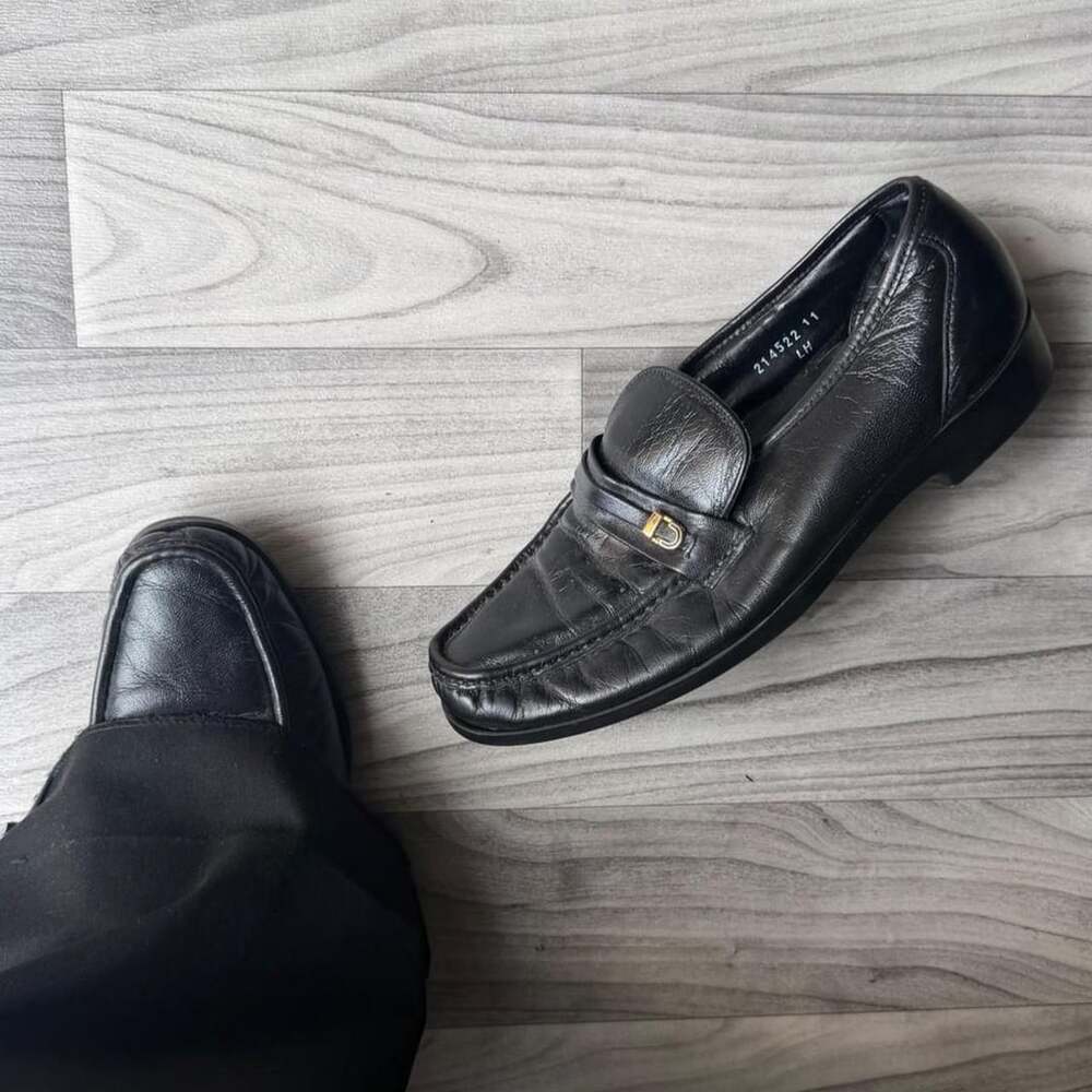 Florsheim Black Leather Loafers Size 8.5D